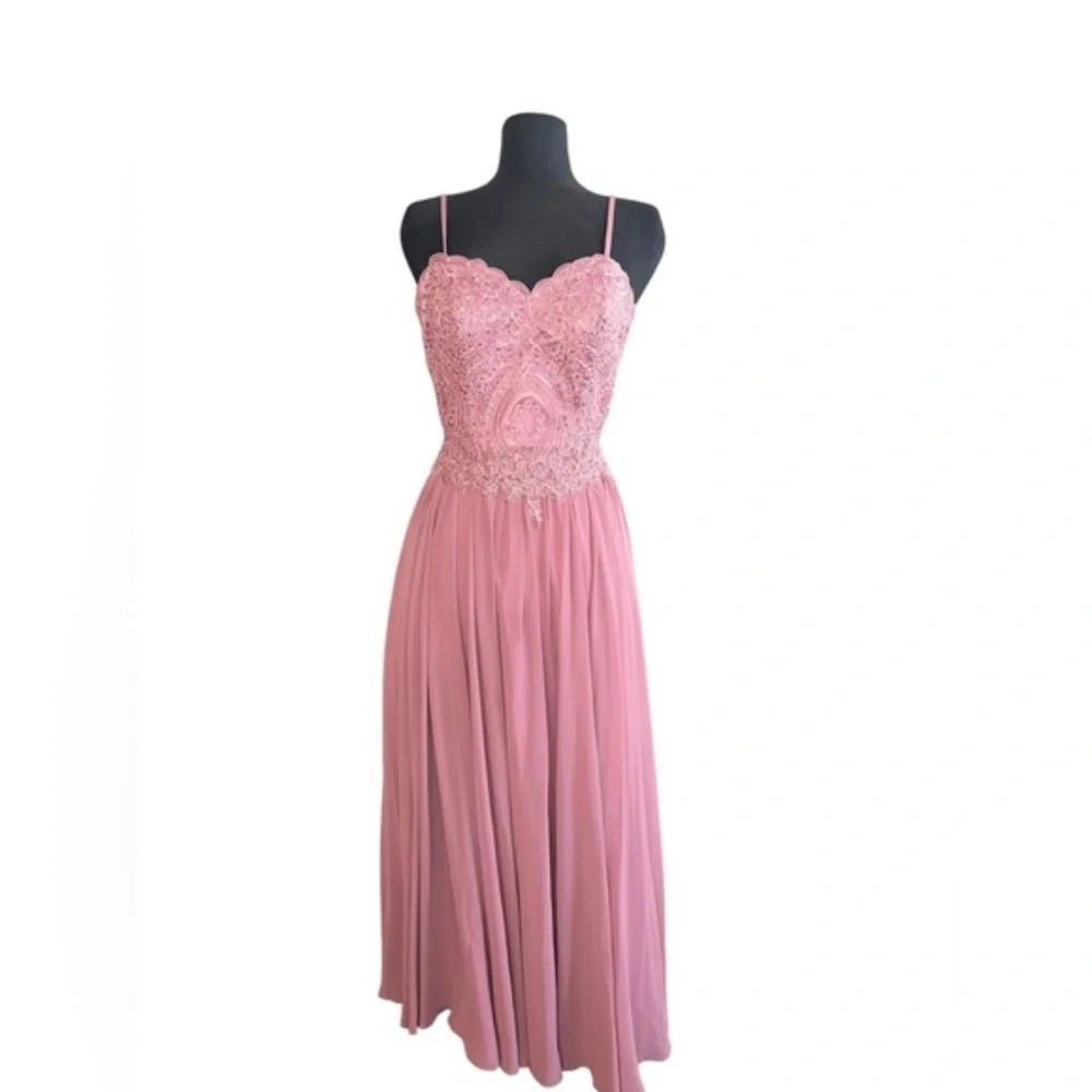 MAUVE COLOR EVENING Chiffon Party PROM Evening Dress XS - Picture 7 of 10